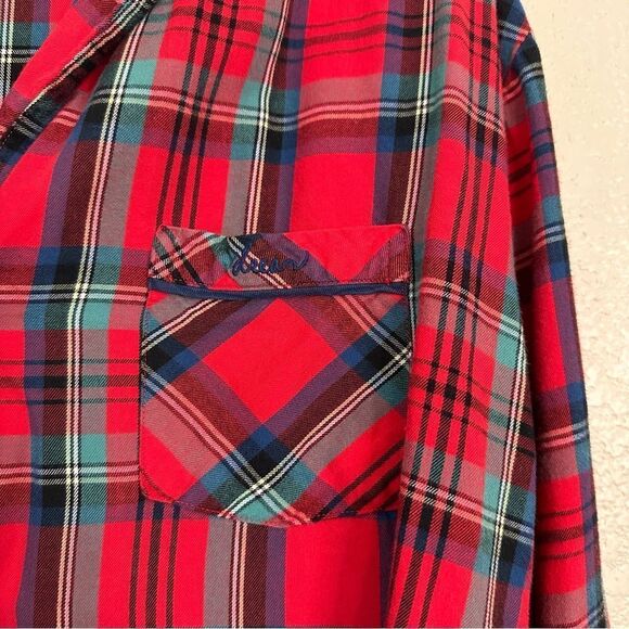 Victoria’s Secret Mayfair Red Green Plaid 2 pc Pajama Set, Sz Medium - Picture 5 of 13